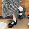 Black Retro British Style Flat Bottom Inner Height Increase Small Leather Shoes Women's 2025 New Summer Skirt Mary Jane Single Shoes