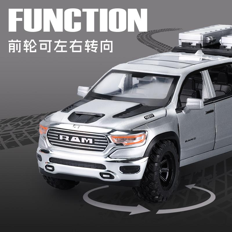 1:32 Ram 1500 TRX Mammoth Off Road Pickup Truck Alloy Metal Diecast Model Cars Desktop Display Collectible Holiday Ornament
