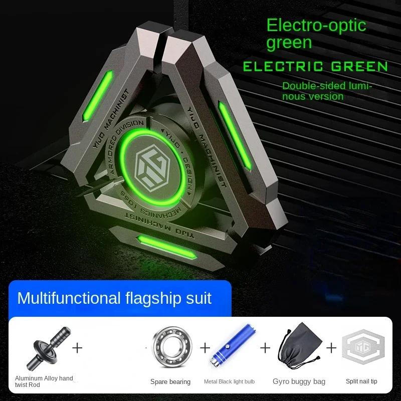 Luminous Fidget Spinner Metal Magnetic Push Coin Edc Relieve Stress Relief Toy Glowing Hand Spinning Top Tip Antistresse Adults