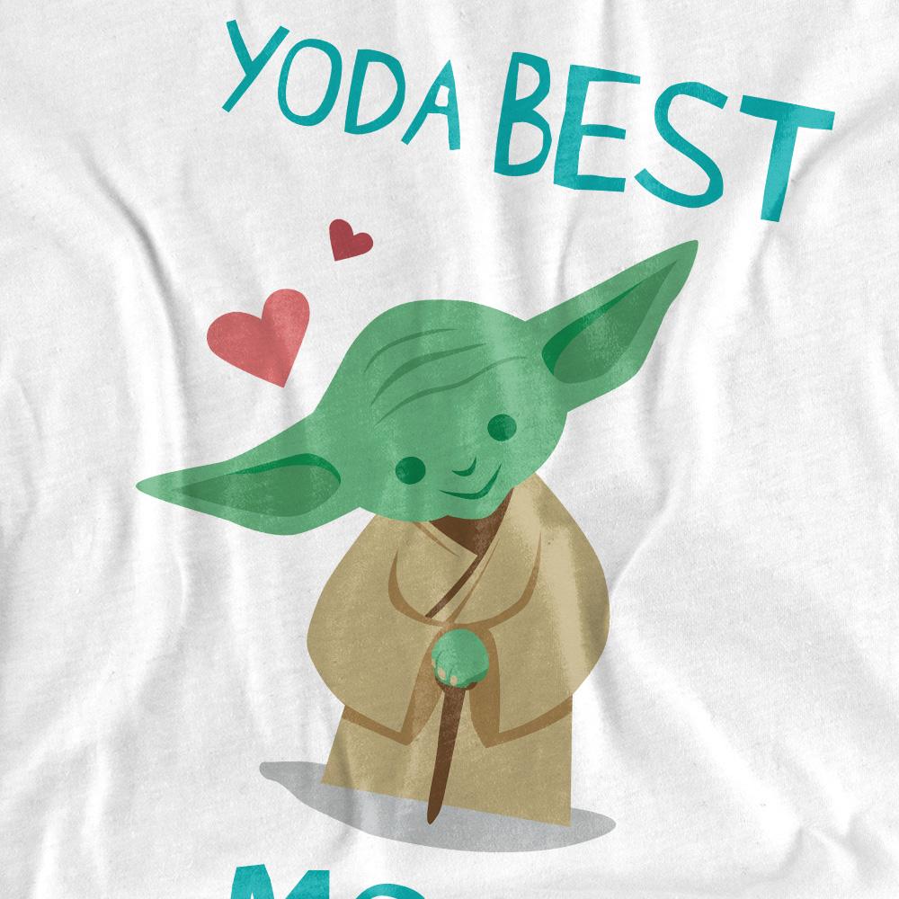 STAR WARS Womens/Ladies Best Mom Baby Yoda Mothers Day T-Shirt
