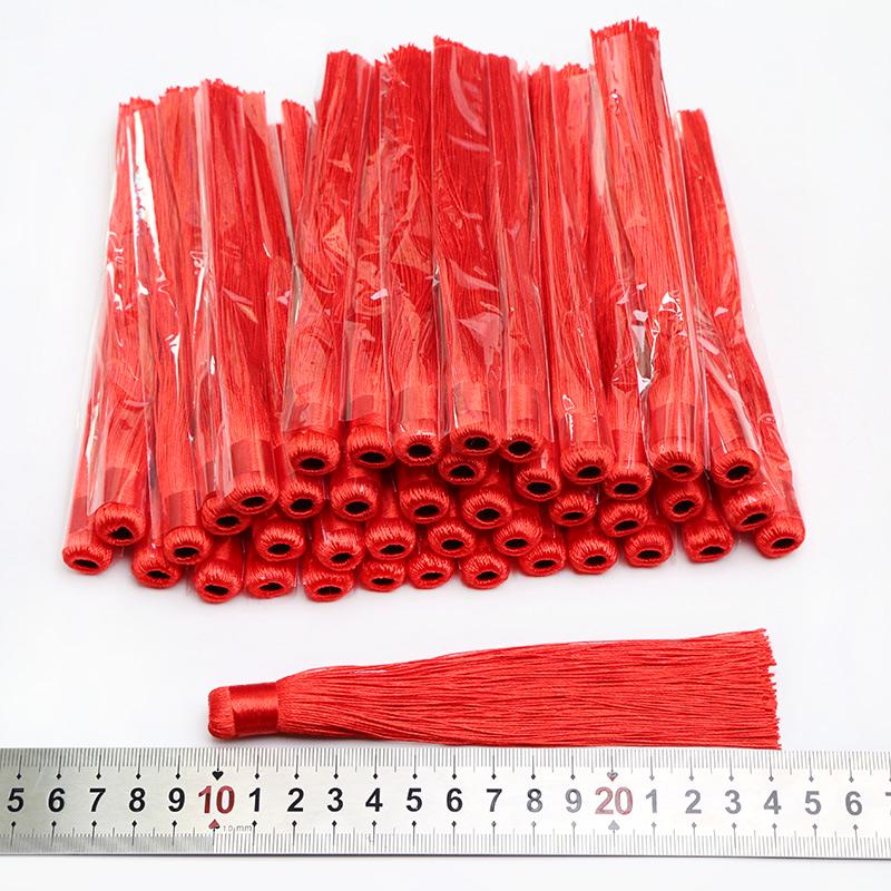 Small Chinese Knot Pendant DIY Tassel - Festive Red 6/8 Plate Hanging Ornament