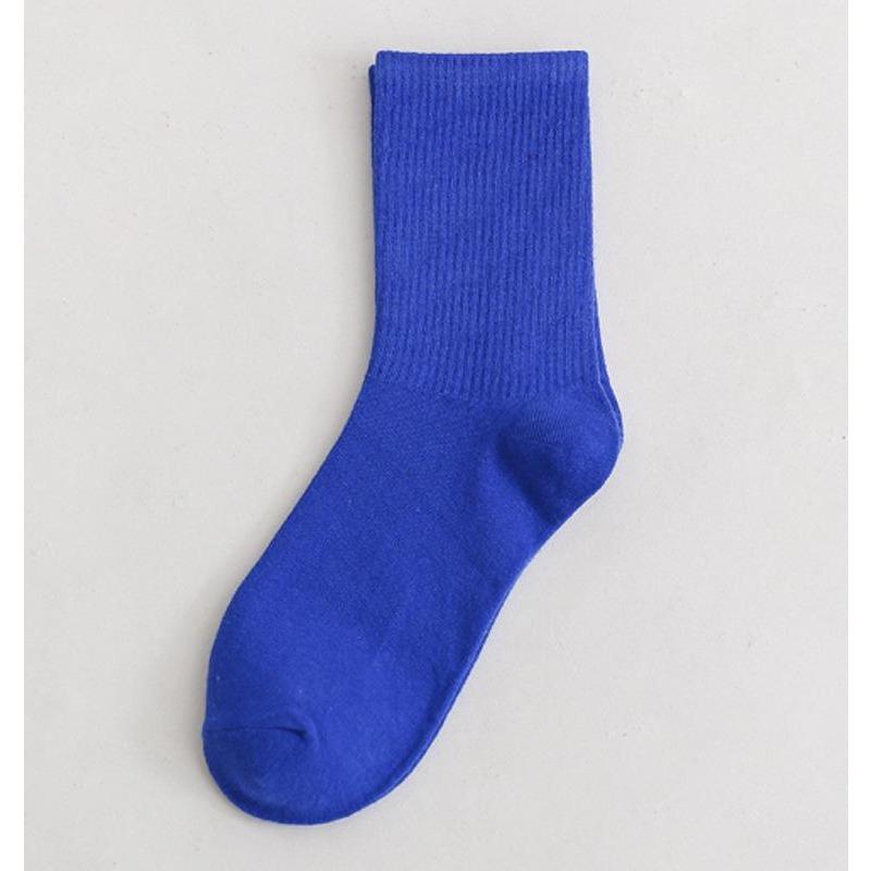 CHAOZHU Ins Fashion 40+ Colors Combed Cotton Skateboard Women Men Socks Unisex Stretch Soft 4 Seasons Fit Basic Daily Sock