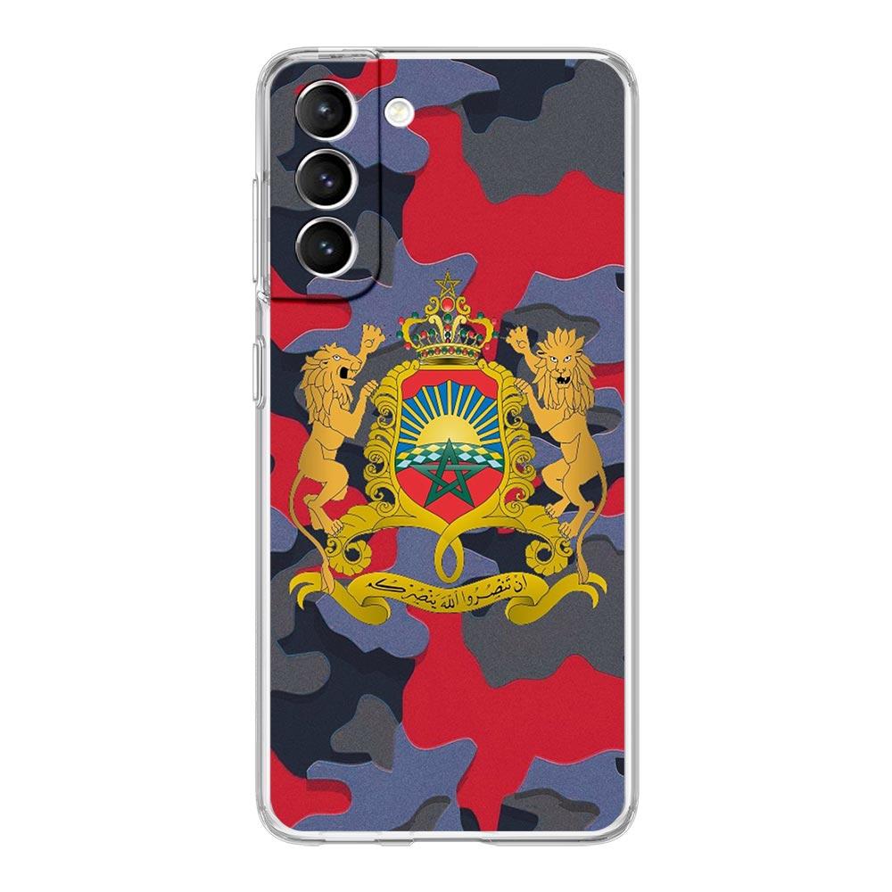 Moroccan flag Maroc Morocco passport Phone Case For Samsung Galaxy S25 S24 Plus S23 FE S22 S21 S20 Ultra 5G S10 S10E Clear Cover