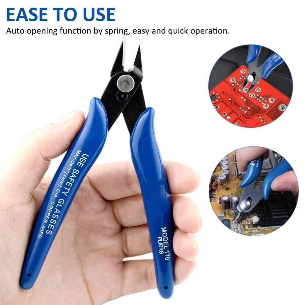 New Carbon Steel Diagonal Pliers Universal Blue Side Snips 170 Wishful Clamp