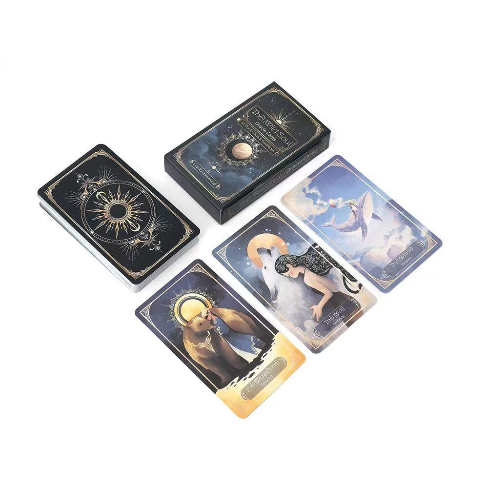 10.5*6.3cm The Wild Soul Oracle Cards - 52 Animal Wisdom Deck - Spiritual Guidance & Meditation Tool for Beginners & Experts