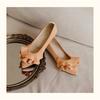 [Naked single shoes] Egg roll lotus leaf edge pointed casual flat bottom new French soft sole comfortable fly woven women's shoes