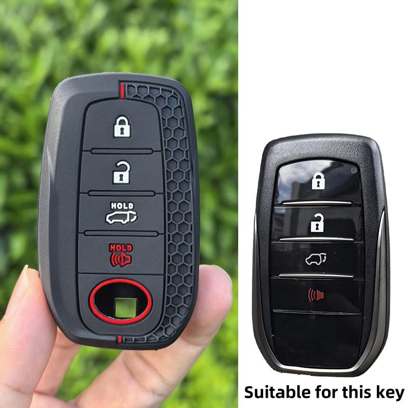 

Silicone Car Key Case For Toyota Crown Highlander New Camry Rav4 Corolla Leling Prado Remote Protector Cover Accessories