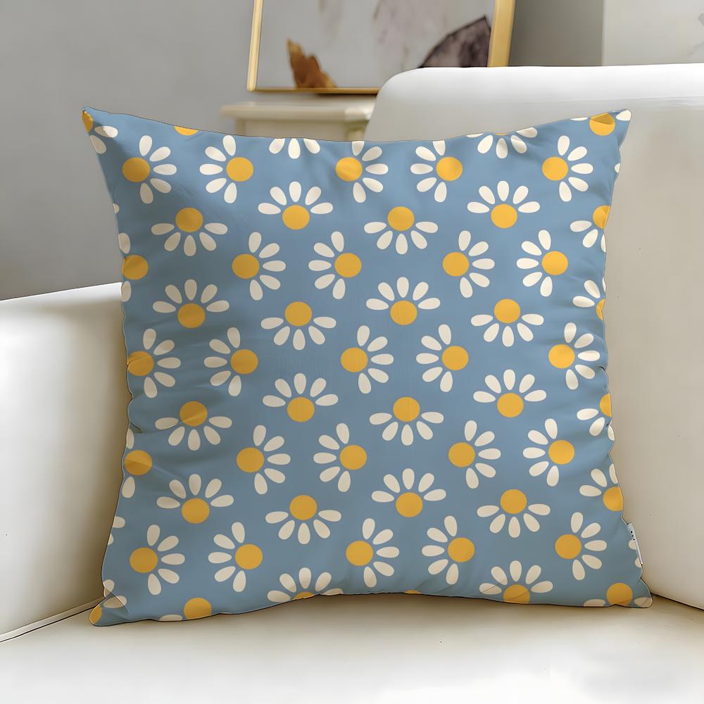 Retro patterns Cushion Cover Soft EasyWash Pillow Case Versatile for Couch Bed Travel and Office