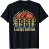 Est 1961 Limited Edition 65e Verjaardag Vintage 65 Jaar Oude T-shirts Unisex Katoen Streetwear Tee Korte Mouw Unisex Losse Kleding