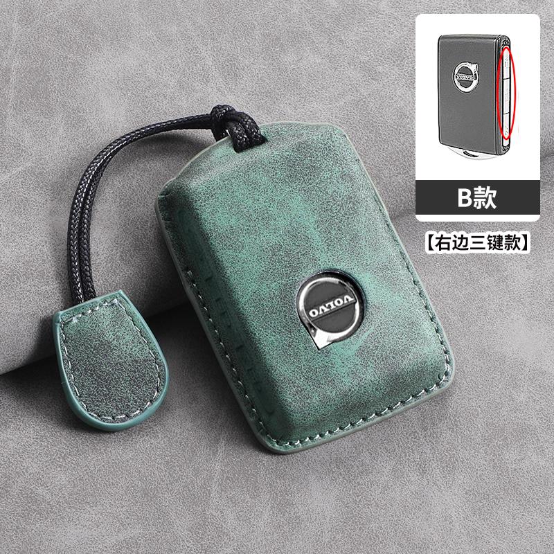 PU Leather Car Key Bag Protection Case for Volvo CX60 CX40 CX90 V40 V50 V70 S60 AWD RDESIGN S40 S90 T6 Car Accessories