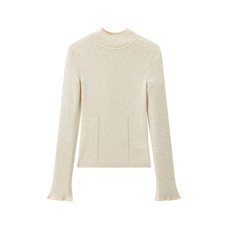 PEACEBIRD Women's Semi-High Neck Knit Pullover