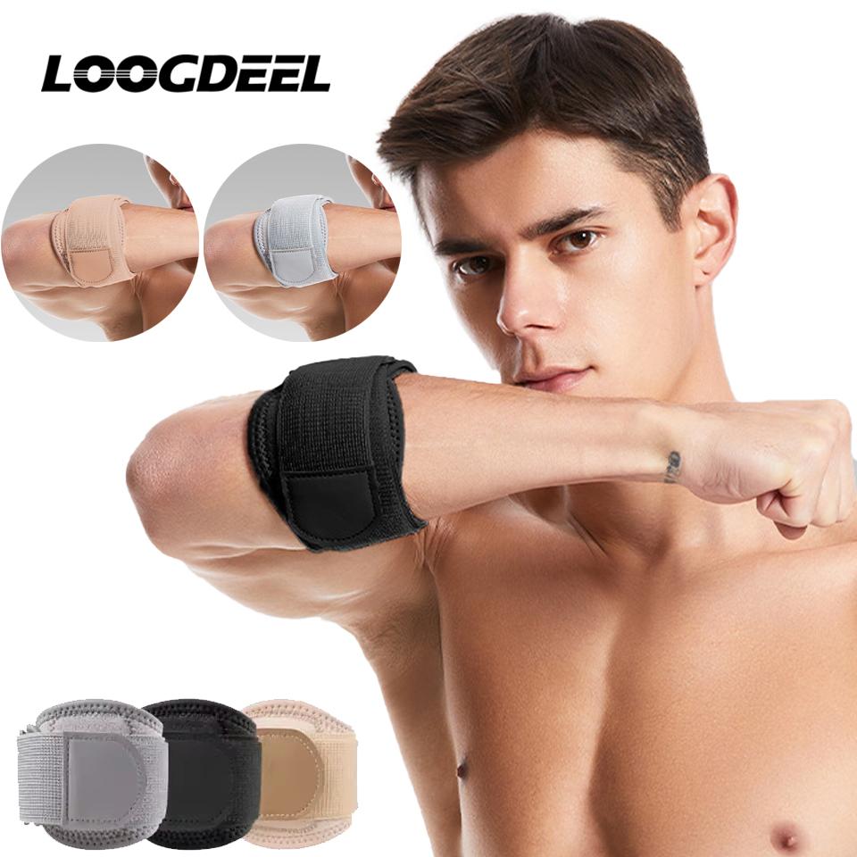Loogdeel 1Pcs Elbow Brace Compression Pad Wraps Elbow Care Band Tendonitis Tennis Golf Elbow Forearm Relieve Pain Brace Strap