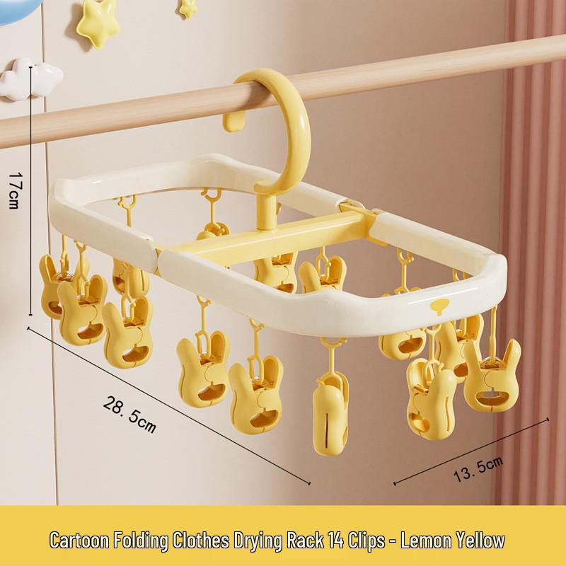 Multi-functional Folding Drying Rack for Bibs, Hats, and Socks – Perfect for Home, Balcony, or Dormitory Use