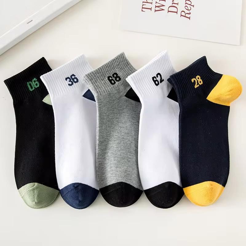 10 Pair High Quality Men Ankle Socks Breathable Cotton Sports Socks Mesh Casual Athletic Summer Thin Cut Short Sokken Size 38-48