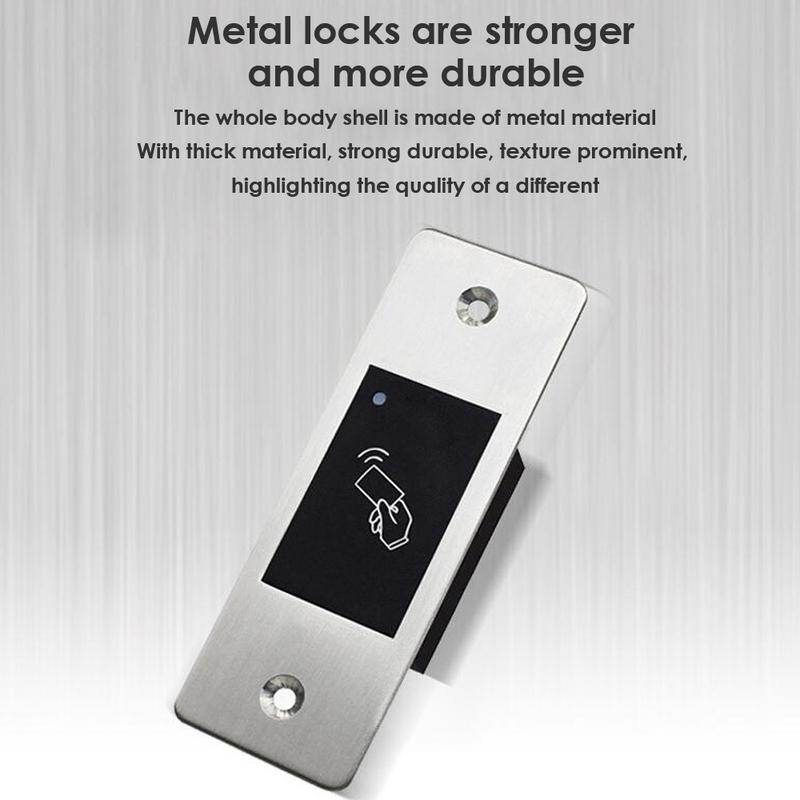 9-18V RFID-Leser Schlüsseloser Türöffner Metall Zugangskontroll-Scanner 100 Benutzer Mini IP66 Wasserdicht Eingebetteter Fingerabdruck-Leser