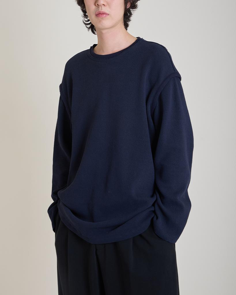 WHYSOCEREALZ Is This Knit Longsleeve (Navy)