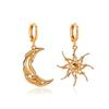 Stainless Steel Earrings Bohemian Sun Moon Totem Pendant New Senior Statement Temperament Dangle Earrings For Women Jewelry Gift