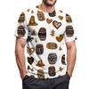 Men's Crew-neck Casual Printed Short-sleeved T-shirt Top