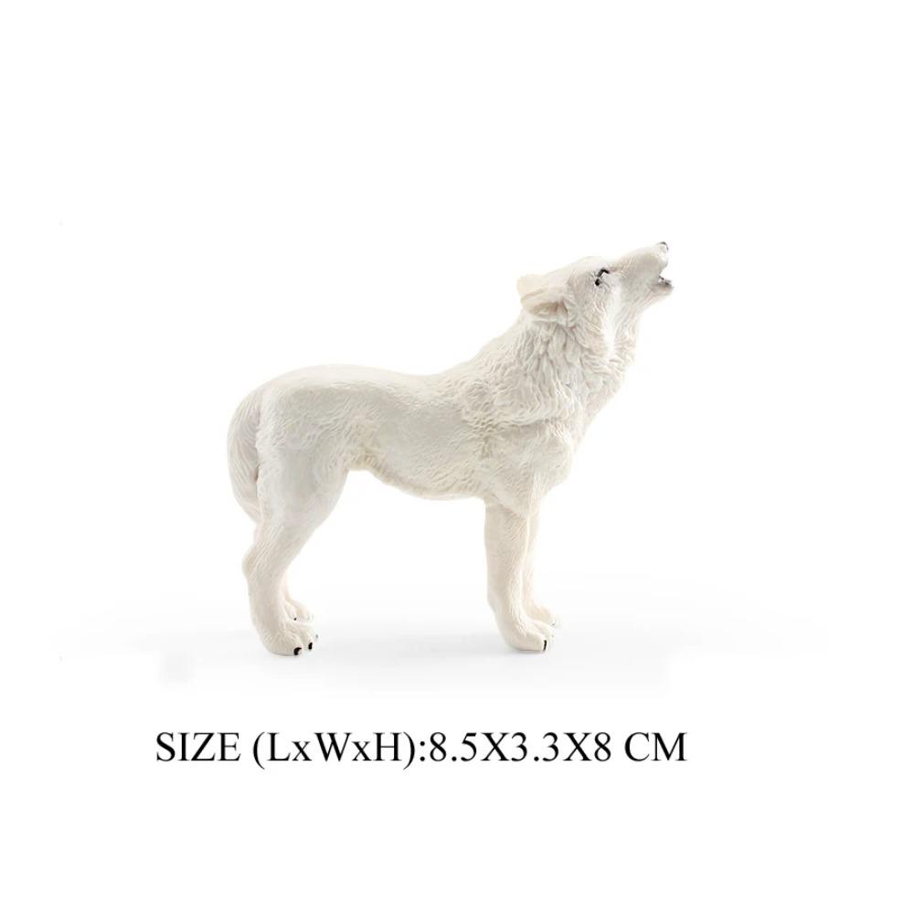 Realistische Wilde Dieren Arctische Wolf Buidelwolf Gorgonops Manenwolf Model Actiefiguren Jungle Bos Dier Speelgoed voor Kinderen