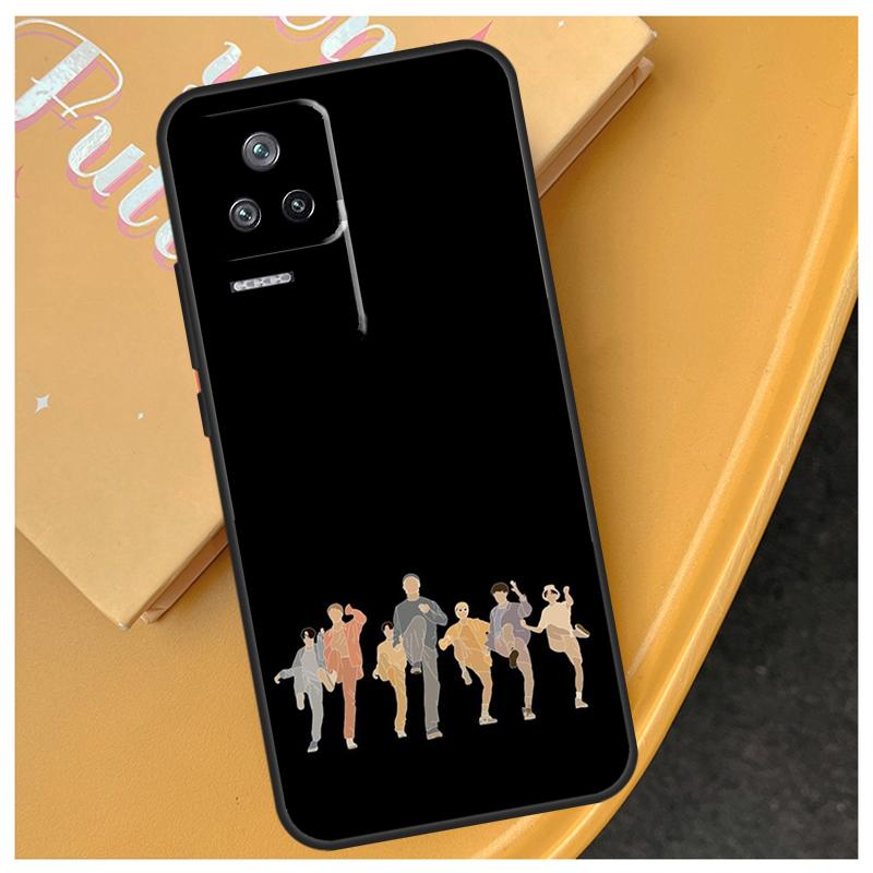 Korean Fashion Kpop Band Case For POCO F5 X5 X3 Pro F3 F4 X4 GT M4 M5 Back Cover For Xiaomi 12 Lite 11 13 11T 12T Pro