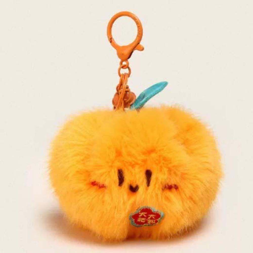Mangosteen Peelable Fruit Key Chain Durian Plush Doll Pendant  Festival Gifts