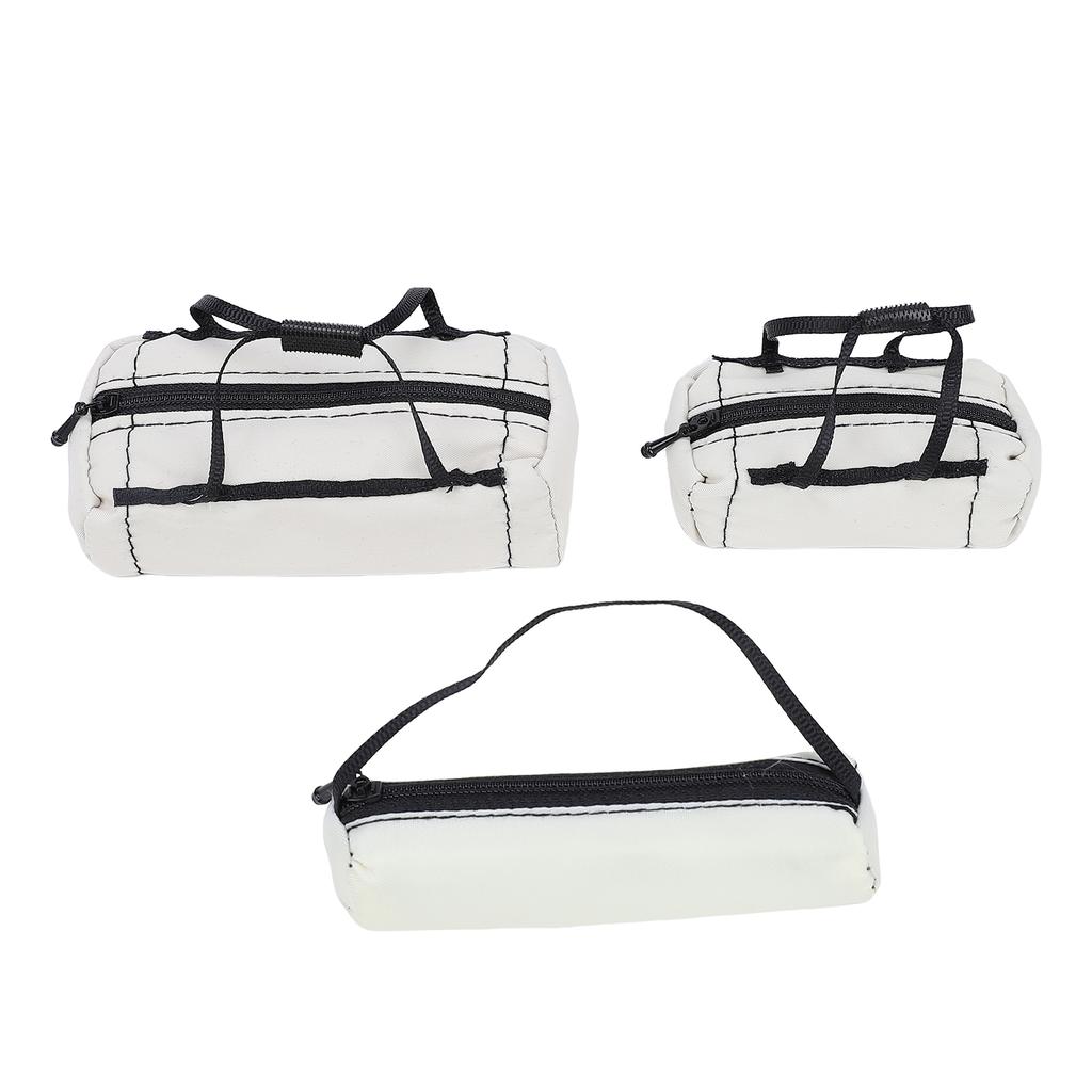 Simulation Decor Set, Includes Bags, Luggage Net, Fuel Tank, Oil Drum, Jack, Fire Extinguisher and Shovel for 1:10