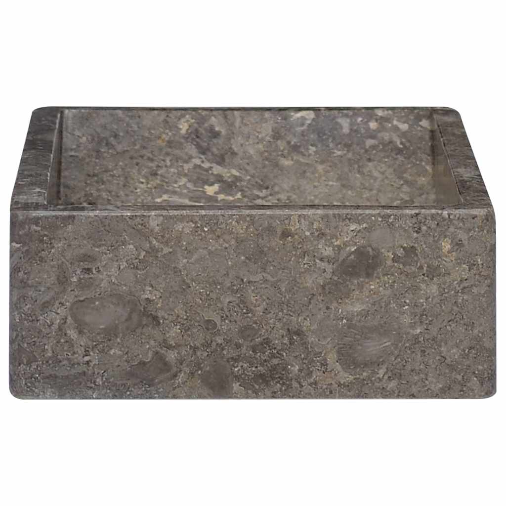 Vidaxl Umywalka, 45X30X12 Cm, Marmurowa, Szara Na Wysoki Połysk