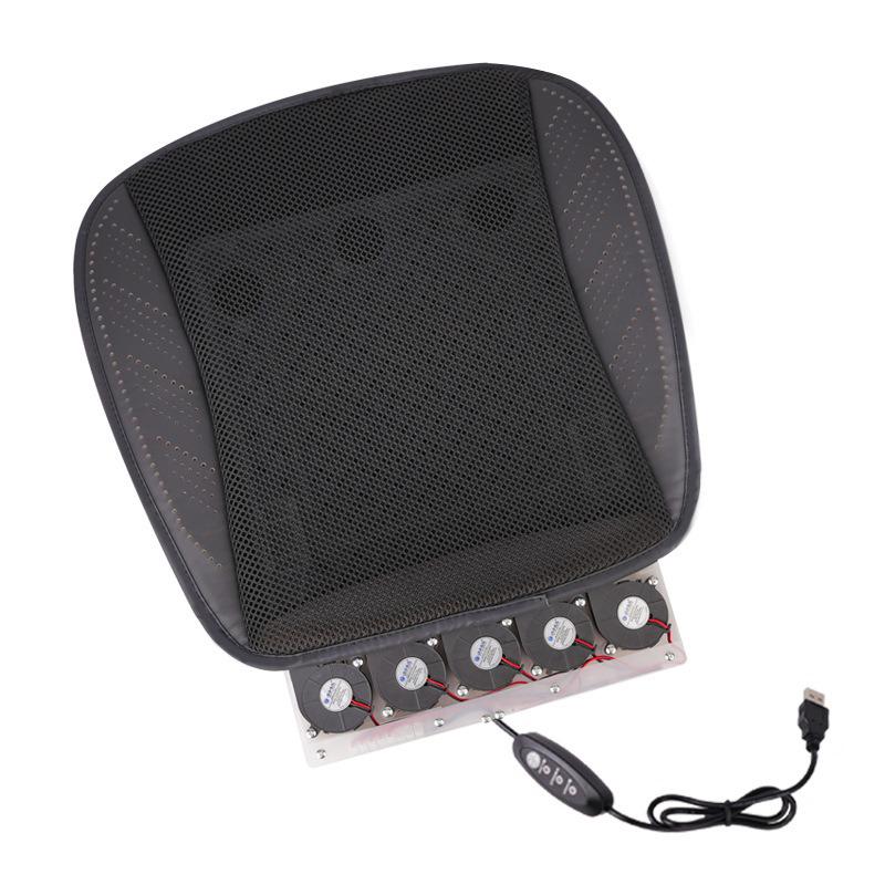 USB-Powered Breathable Ice Silk Car Seat Cushion for Summer Cooling