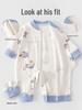 Bear Tribe Cotton Newborn Jumpsuit - All-Season, Tagless Baby Romper