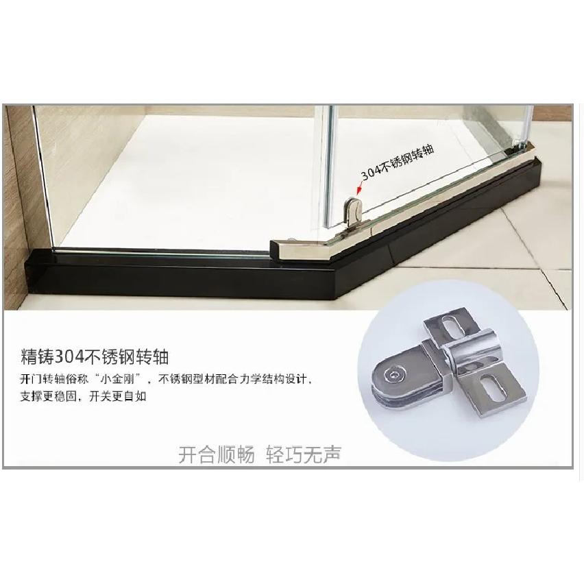 Bathroom Glass Door clip/clamp/hinge,Rotating Door shaft,Zinc Alloy and Stainless Steel,no Rust , Shower Accessories