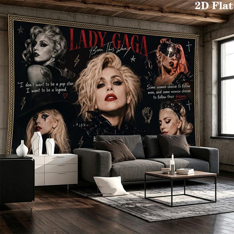 Gaga Wall Tapestry Aesthetic Wall Hanging Printed Fabric Blanket Decorative Tapestries for Bedroom Living Room Home Decor