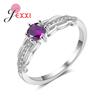 Female Ring Romantic Style With Crystal Cubic Zircon 925 Sterling Silver Color Color Women Wedding Party Rings Jewelry Available