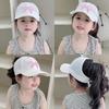Wide Summer Childrens Brim Hat Bow Embroidery Sun Protection Breathable Cap