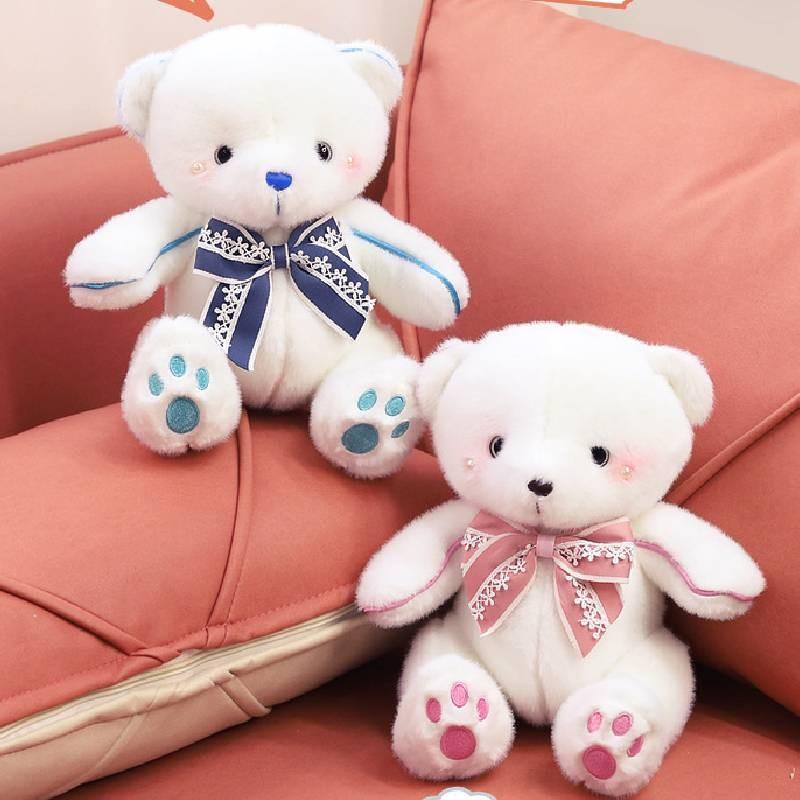 Bowknot Bear Teddy Plush Toy Cartoon Stuffed Doll Decoration Kids Gift Birthday