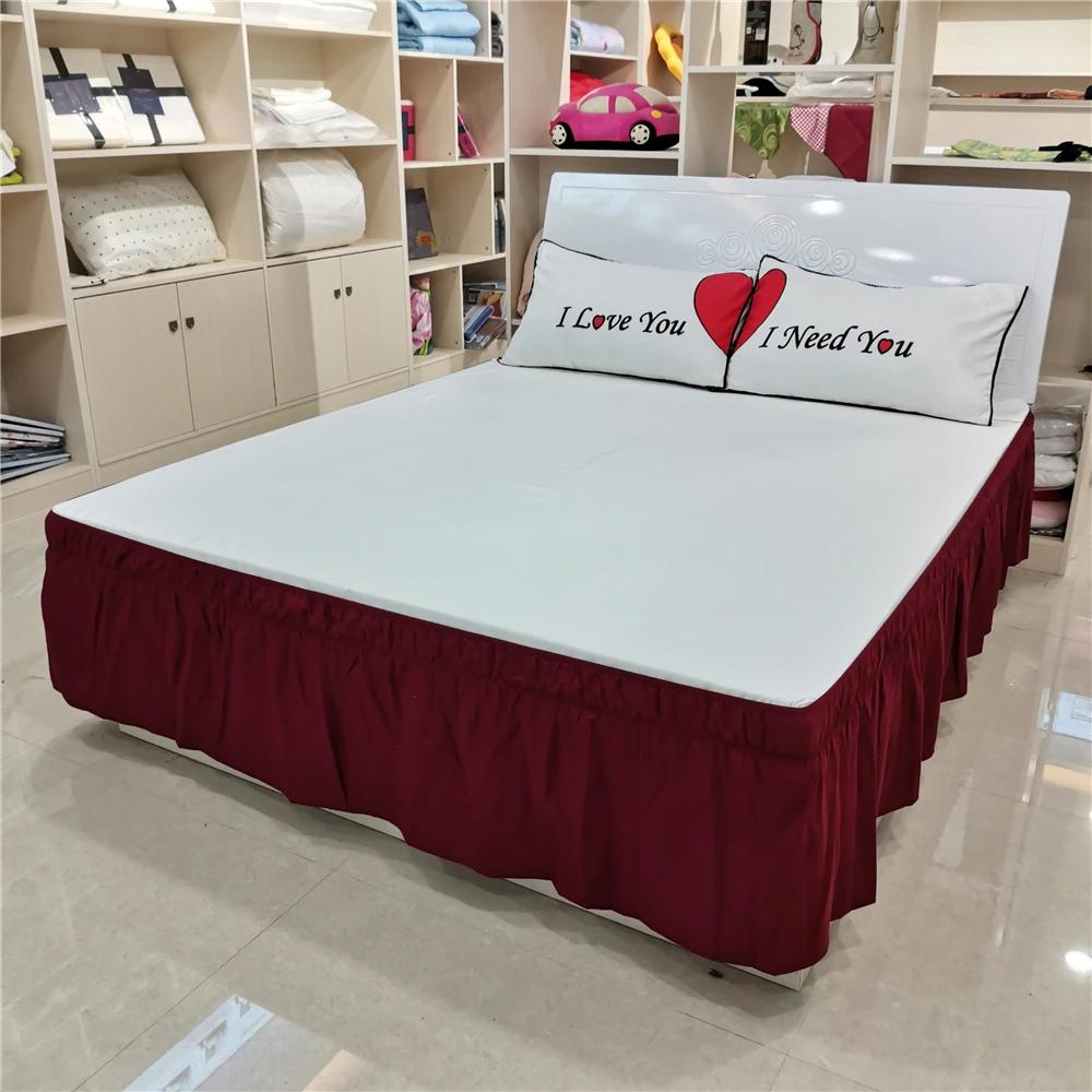 

Эластичные оборки для кровати Юбка для кровати с запахом Стильная легкая посадка 15 дюймов с пылезащитными оборками Юбки для кровати по углам Устойчивые к выцветанию 100x200x40cm