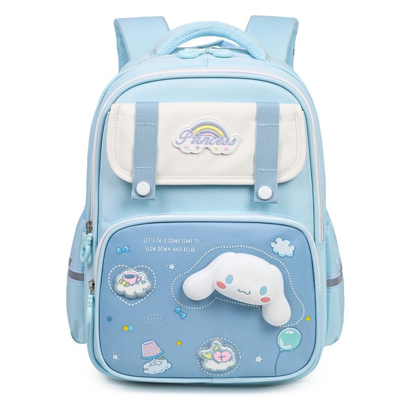 Sanrio Cinnamoroll Dětský batoh pro dívky na základní škole z lehkého oxfordského materiálu s kresleným designem pro školní použití