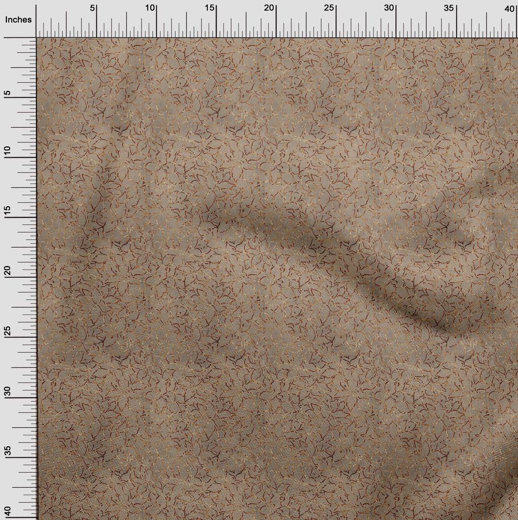 oneOone Cotton Flex Brown Fabric Aian Batik Sewing Craft Projects Fabric Prints By Yard 40 Inch