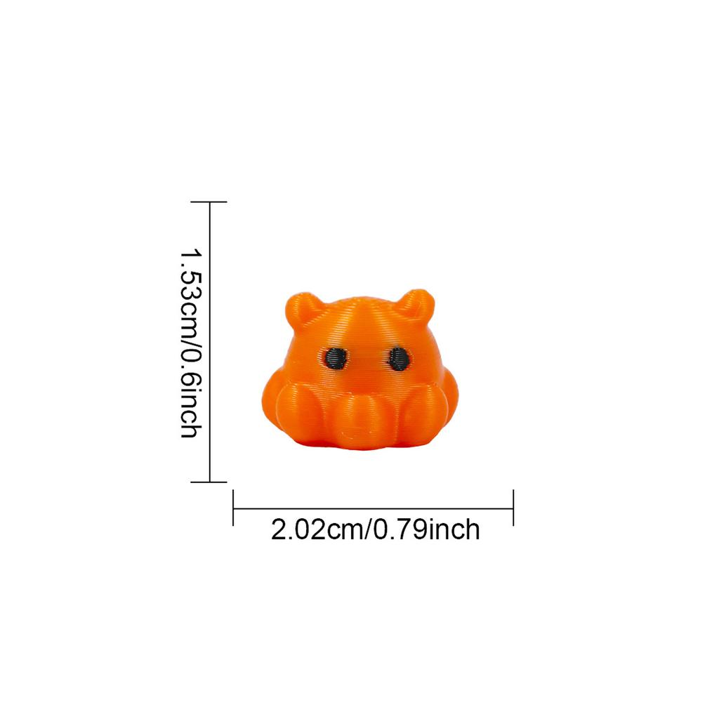 3D Printed Articulated Orange Figurine - Creative Animal Desk Decor