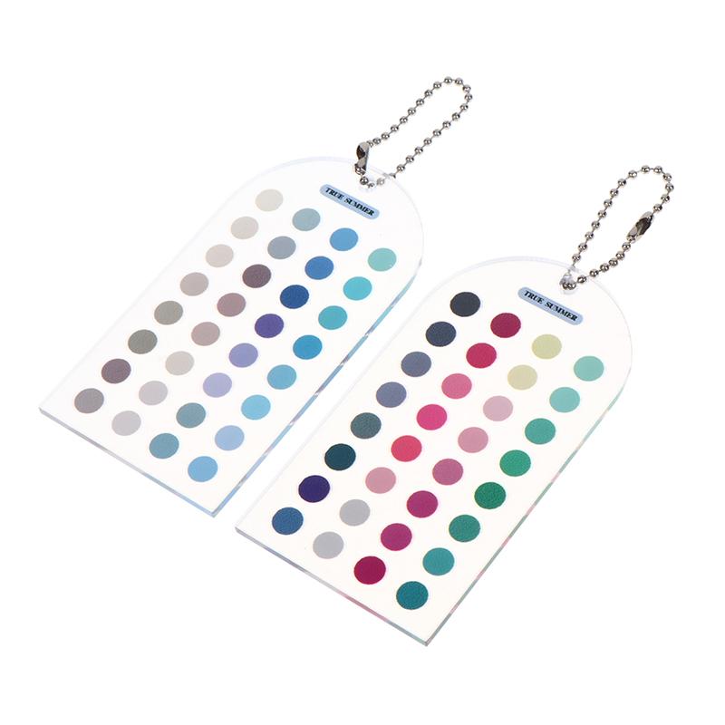 Soft Summer Autumn Double-sided Color Cards 24 Circular Blocks Professional Color Palette for Wedding Stylist Bridal Makeup Matching