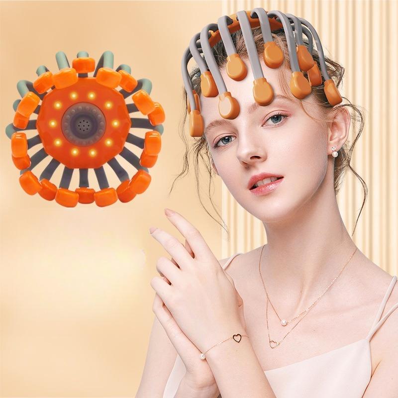 Head Massager Electric 20-claw Octopus Massager Sleeping Acupressure Massager Head Massager Decompression Instrument