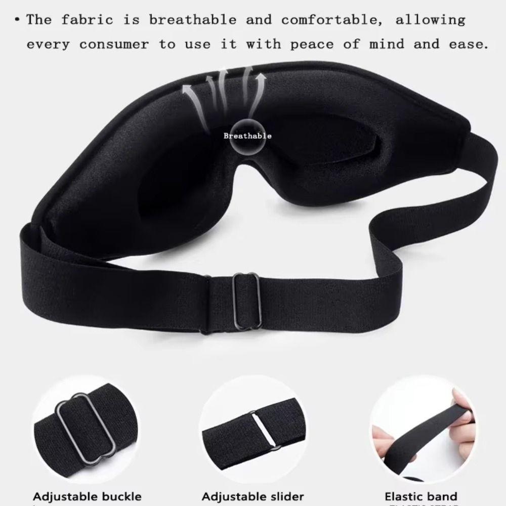 Soft 3D Sleep Mask Zero Eye Pressure Travel Nap Eyepatch Sleeping Aid Blackout Eye Shade  Napping