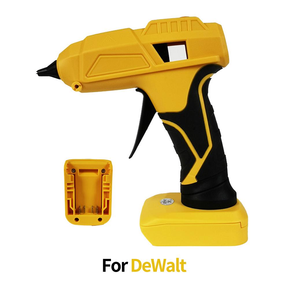 

Electric Hot Melt Glue Gun Home Electric Heat Temperature Gun Repair Tool Melt Welding with 11mm Glue Sticks for Dewalt Battery