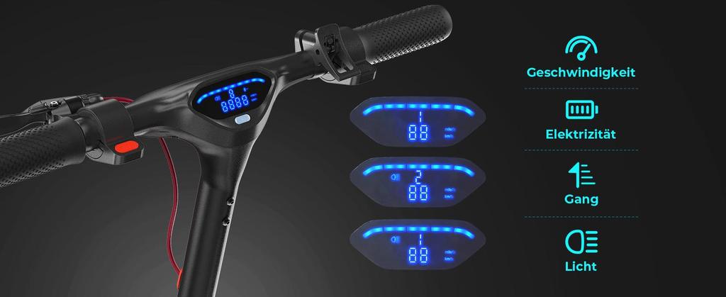 Electric scooter, foldable, street legal, 10-inch wheels, top speed 20 km/h, 36V 10AH, ABE certified, max range 40 km, max load 120 kg