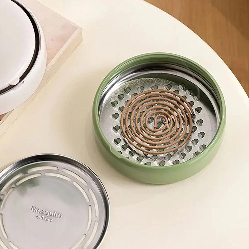 Anti-Mosquito Mosquito Coil Holder Stable Base With Tray Mosquito Coil Bracket Heat-Resistant Sandalwood Incense Burner Patio