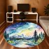 1pc mountain river Round Chair mat office Area Rug - Non-Slip, Floor Mat for Office, Bedroom, Ideal home decor gift p0105011