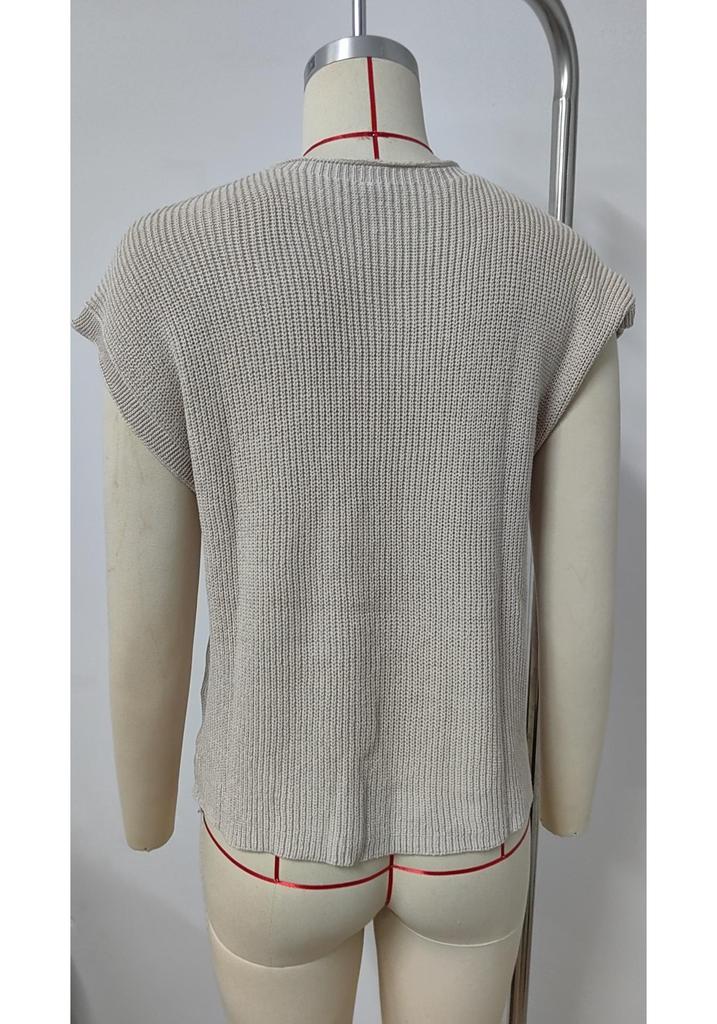 2025 Spring/Summer Women's Temperament Casual Short Vest Tank Top Sweater