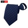 Ruifeng Men's 8cm Elastic Tie - Easy Pull, Formal Wedding or Business Wear