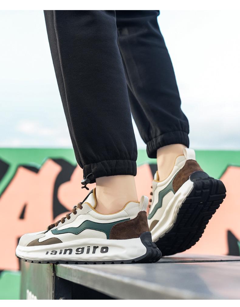 Forrest Gump Herren 2025 Herbst Leder-Sneakers: Atmungsaktive, Rutschfeste, Weichsohlige Business Casual Laufschuhe.