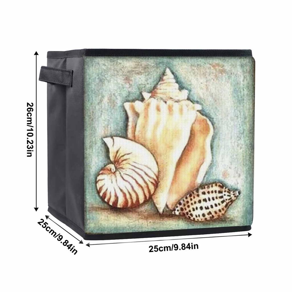 Conches and Shells 5D Diamond Painting Storage Basket Full Round Drill Mosaic Diamond Embroidery Cross Stitch Kits Home Decor Home Decor