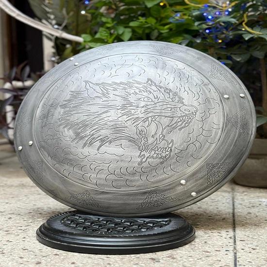 Aluminium Fierce Tiger Roar Shield  Bold Animal Spirit Decor